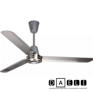 VENTILADOR COPACABANA (II) NIKEL  (ACERO ) CON LUZ